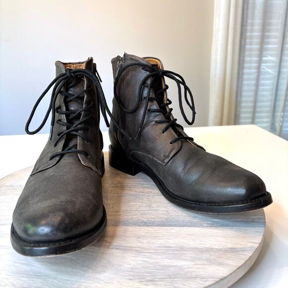 Freebird by Steven Paxton Lace Up Ankle Boots Gray Leather Men’s 11 main image 5